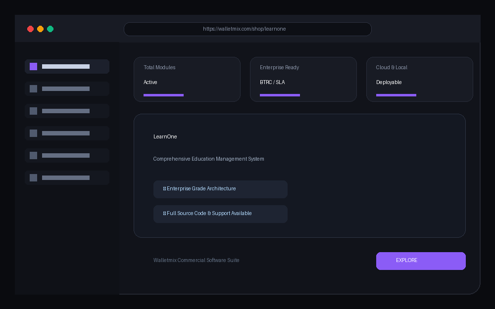 LearnOne (UniLearnone) interface preview
